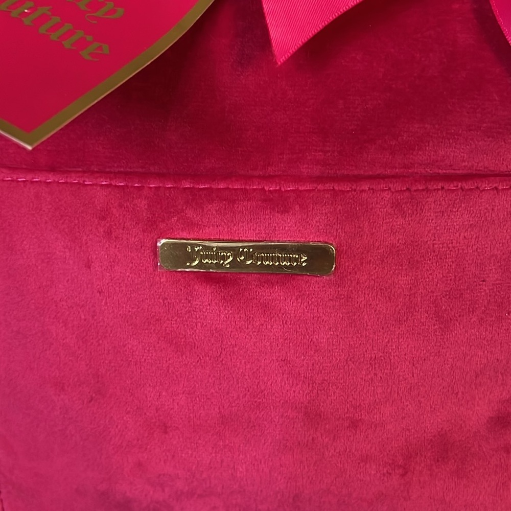 ⭐️ NWT JUICY COUTURE Pink Velour Bow Backpack - Picture 3 of 6